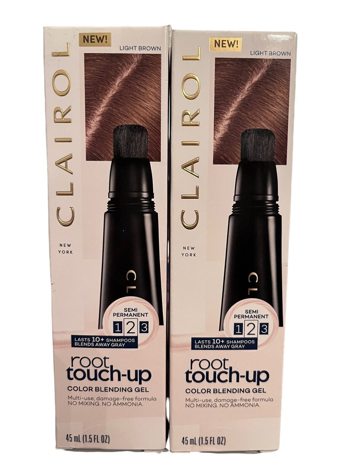 2 Clairol Root Touch Up Semi Permanent Color Blending Gel Light Brown 1.5 Fl Oz - $14.84