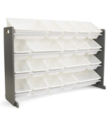 Extra-Large Kid&#39;S Toy Organizer, 20 Storage Bins, Universal, Grey/W - $3,007.84 MXN