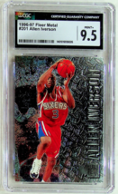 1996-97 Fleer Metal Allen Iverson #201 Basketball Card - CGC MINT+ 9.5 - £94.93 GBP