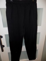 Reebok Black Elastic Waistband W/Pockets Athletic Pants Size M Men&#39;s EUC - £17.20 GBP