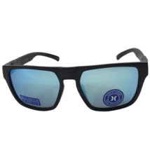 Hurley Men Polarized Sunglasses Brown Frame Blue Mirror Lens 55 mm Stoked - £26.95 GBP