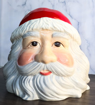Whimsical North Pole Jolly Santa Claus Christmas Ceramic Cookie Jar Figu... - $35.99