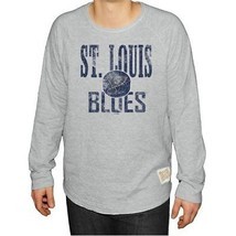 NWT NHL St Louis Blues Men's Size 2XL Long Sleeve Deconstructed Raglan Shirt  - $16.78