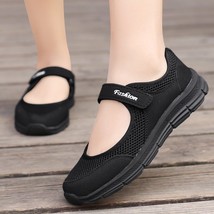 Women Spring Summer Ladies Mesh Flat Shoes Black 42 - £19.10 GBP