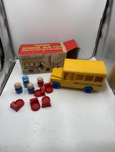 80s Vintage Tupperware Tupper Toys School Bus Classroom With Box - $34.64