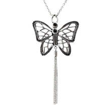 Butterfly Necklace Gossamer Wings with Cubic Zirconia - $16.77