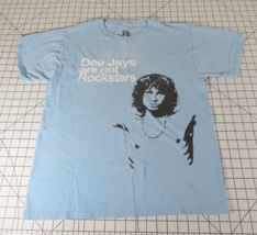 Y2K Fuckindustries Dee Jays are not Rockstars T-Shirt Blue Size Medium T... - £27.51 GBP