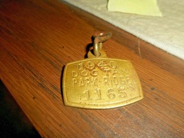 Dog License Tax Tag 1940 Park Ridge #1165/SUPER Nice Old Dog TAG/SOME Tag Ware - £14.37 GBP