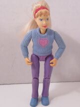 Fisher Price Loving Family Doll house Courtney horse rider blue sweater ... - $10.29