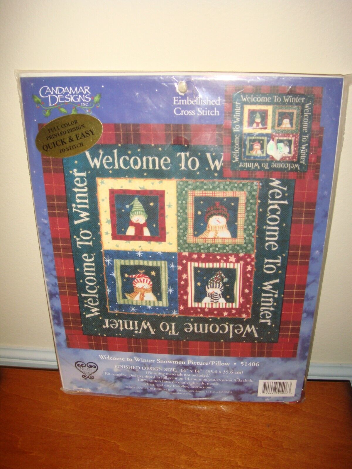 Primary image for Candamar Designs Welcome To Winter Snowman -1 Cross Stitch Kit