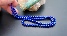 Beautiful Royal Blue Untreated Lapis 4.7mm Beads 16.15&quot; Strand Polished ... - $32.00