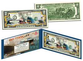 RMS TITANIC Ship * 100th Anniversary * Colorized US $2 Bill Genuine Legal Tender - £11.17 GBP