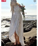 Beach Long Sleeves Wedding Dresses Bridal Gown - £127.49 GBP+