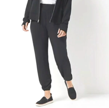 All Worthy Hunter McGrady Boyfriend Sweatpants- BLACK, 1X #A392745 - £18.88 GBP