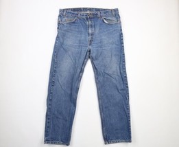 Vintage 90s Levis 505 Mens 38x30 Distressed Regular Fit Straight Leg Denim Jeans - £58.42 GBP