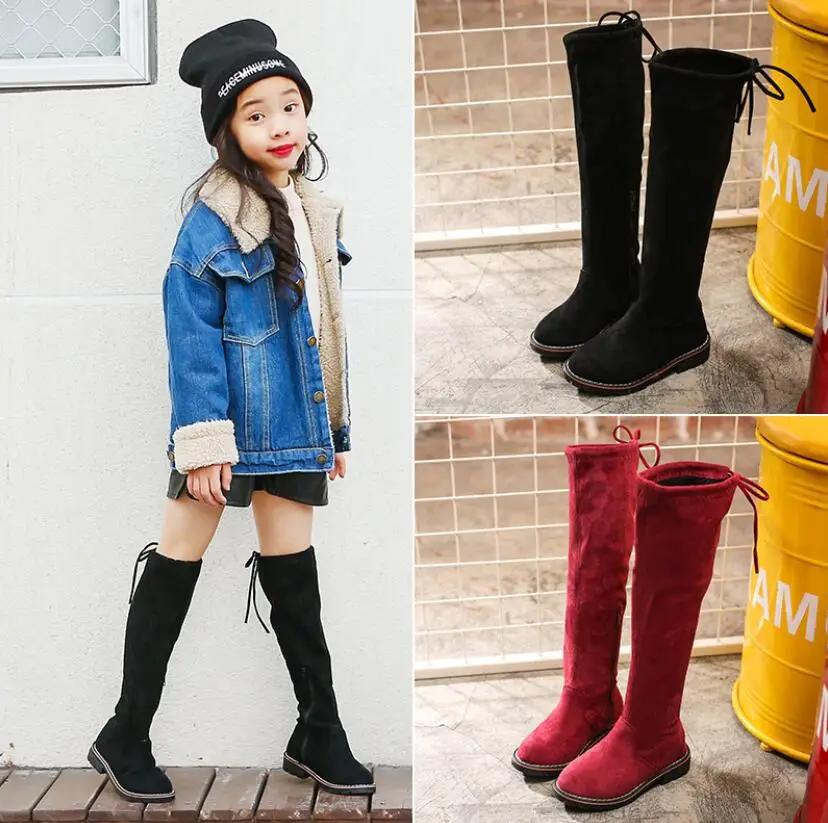 Girls Knee-high Long Fashion Boots Princess Edition Children&#39;s Tall Snow... - $27.05+