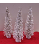 3  &quot; Match Stick &quot;  Bottle Brush Like Christmas Trees With Flocking &amp; Gl... - $34.39