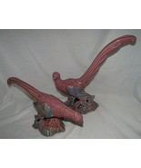 Royal Haeger Pheasants Art Deco Birds Blue Pink Glazed Pottery Mauve Aga... - £71.98 GBP