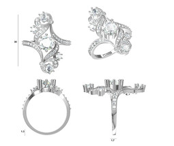2.25ct Labor Erstellt Solitaire Diamant Ring 925 Sterlingsilber - £78.44 GBP