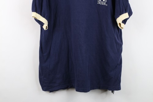 Vintage 90s Champion Mens Large Faded Notre Dame University Polo Shirt Blue Item image 3