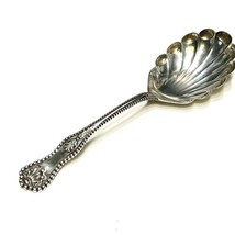 Dominick &amp; Haff Charles II Sterling Berry Serving Spoon Shell NO MONO - £97.31 GBP