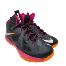 Nike Lebron X 10 Black/Fireberry &quot;Floridians&quot; 543564-004 Size 7Y Boys Youth - $39.14