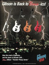 Gibson Thunder Pickup Series 20/20 IV V Q-30 Bass guitar advertisement 1987 ad - £3.37 GBP