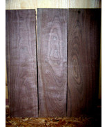 THREE (3) THIN KILN DRIED CLEAR SANDED BLACK WALNUT 12&quot; X 8&quot; X 1/2&quot; LUMB... - $61.71 CAD