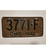 1942 Vintage Original OHIO License Plate Tag  #3771-F - Man Cave - Decor... - $31.75