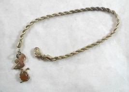 Vintage 14k Yellow Gold Braclet with Sterling Silver Mouse Charm 6.1 grams - £189.99 GBP