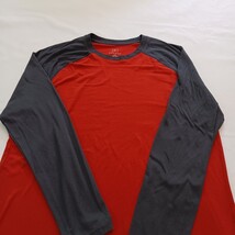 George Crewneck Men's Long Sleeve Orange & Gray Cotton Blend T-Shirt L (42-44) image 10