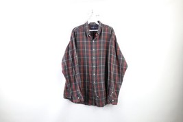 Vintage 90s Ralph Lauren Mens Size XL Faded Collared Flannel Button Shirt Plaid - £34.75 GBP