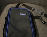 Nintendo Game Boy Travel Bag Carrying Case Black No Inserts Zipper Blue - $11.88