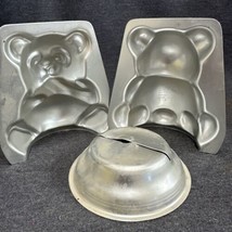 Vintage 4.75&quot; Bear 518- 489 Metal Chocolate Mold Used Wilton 1974 - £22.51 GBP