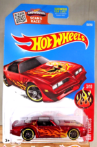 2016 Hot Wheels #93 Hw Flames 3/10 &#39;77 Pontiac Firebird Red w/Black Pr5 Spokes - £10.16 GBP