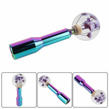 VIP Crystal Real Purple Flowers Ball Manual Gear Shift Knob Extender Universal - £16.73 GBP