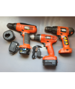 Lot of 3 Black&amp;Decker Black and Decker drill drivers charger spare parts... - $375.11 MXN