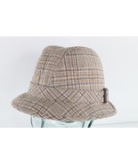 Vtg 60s 70s Pendleton Buckled Wool Houndstooth Plaid Fedora Hat Cap 7 1/... - $95.48 CAD