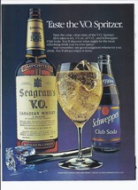 1981 Seagram&#39;s V.O. Spritzer Whisky Print Ad Vintage 8.5&quot; x 11&quot; - $19.21