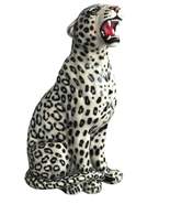 Ceramic Leopard Snow Hand Painted - £1,057.23 GBP