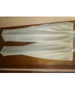 PERRY ELLIS Portfolio Mens Dress Cuff Pant Beige SZ 44/29.5 Polyester Su... - £17.92 GBP