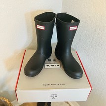 HUNTER Original Short Back Adjustable Rain Boot, BLACK GRAY, Sizes 8 9 1... - $139.00