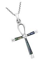 Ankh Hieroglyph Eternal Life Abalone Shell Inlaid - $109.22