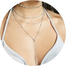 Layered Long Choker Necklace  - £19.28 GBP