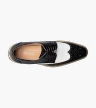Stacy Adams Beaumont Wingtip Oxford Men's Shoes Black And White  25723-111 image 4