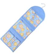 Avon Blue &amp; Yellow Flower Travel Make Up Collapsible Case New - $7.95