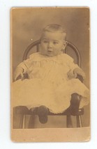 Antique ID&#39;d CDV 1885 Baby Boy Named Claude Agustus Meek Ft. Scott, KS - £7.46 GBP