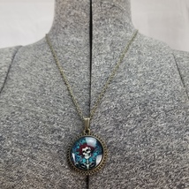 Necklace Grateful Dead Jewelry Retro Charm Pendant Merchandise Skull (Brass) image 3