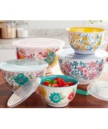 Pioneer Woman ~ Ten (10) Piece Nesting Bowl Set ~ Melamine ~ Fancy Flourish - $1,106.26 MXN