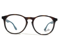 Ray-Ban RB1554 3728 Kinder Brille Rahmen Braune Schildplatt Blau Rund 48-16-130 - £43.86 GBP